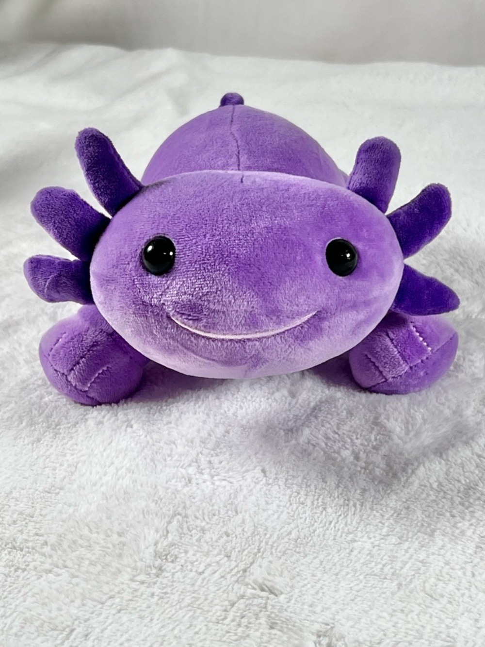 Smiling Soft velvety fabric Purple Axolotl Stuffed Animal Plush Toy